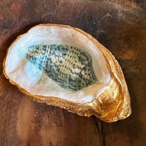 3” Hand Painted Decoupage Oyster Shell